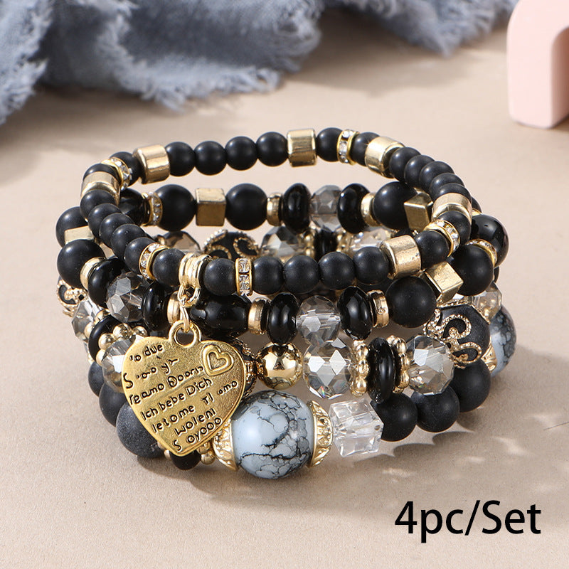 European and American Cross-Border Hot-Selling New Bohemian Bracelets Creative Tassel Multi-Layer Beaded Bracelets Fashion Jewelry
