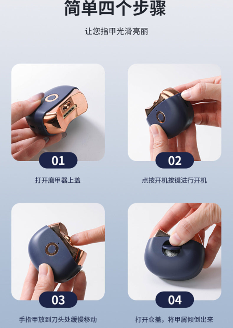 Mini Electric Nail Clipper high quality Ultra Quiet with Light Adult Nail Art Rechargeable Nail Grinder Automatic Nail Clipper
