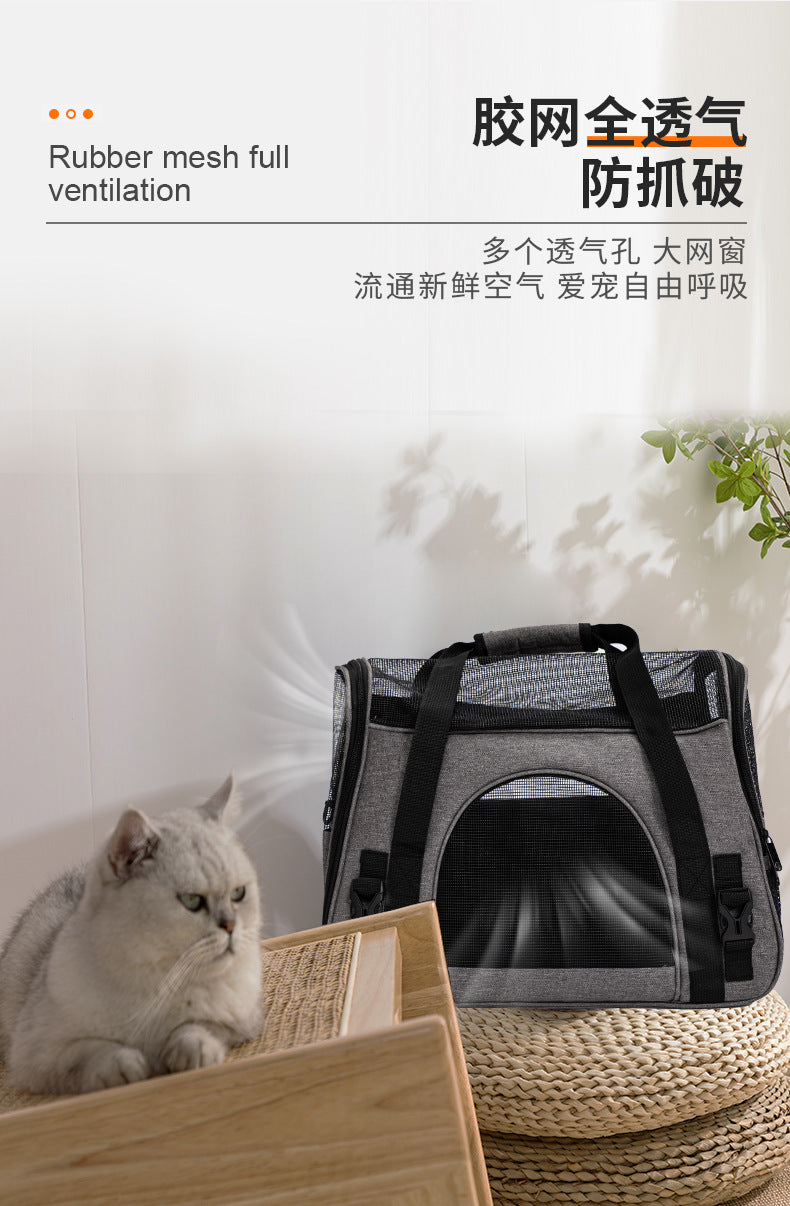 Amazon's New Pet Cat Carrier Bag, Portable Mesh Breathable Hand-Held Bag for Cats and Dogs, Universal Crossbody Shoulder Pet Bag for Outings