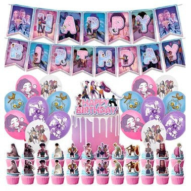 Amazon's New Pop Hunter Witch Group Theme Birthday Party Supplies Set Paper Plate Tissue Tablecloth Decoration