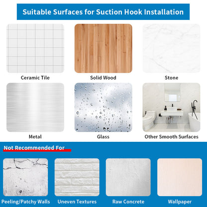 Cross-Border Stainless Steel Vacuum Suction Cup Hooks, No-Drill Bathroom Hooks, Kitchen Hooks, Towel Hooks, Clothes Hooks Wholesale