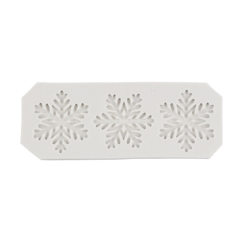Christmas snowflake modeling silicone molds sugar cake chocolate mold diy baking Christmas decoration glue