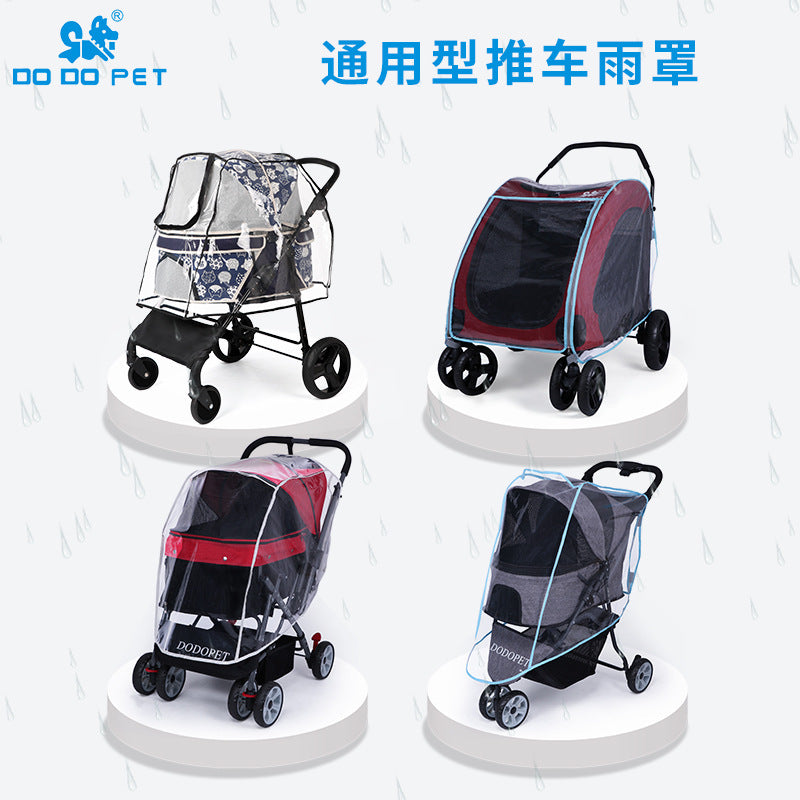 Dodopet Universal Pet Stroller Rain Cover Stroller Raincoat Dog Stroller Rain Cover Warm and Weatherproof