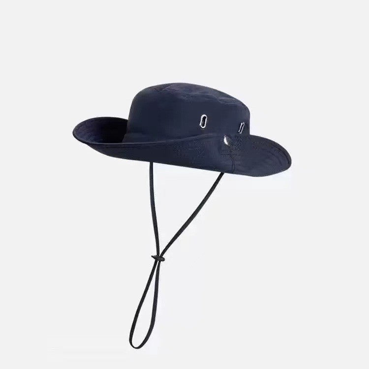 All-Match Western Denim Hat Men's and Women's Outdoor Mountaineering Summer Sun Hat Fishing Sunscreen Fisherman Hat Camping Breathable