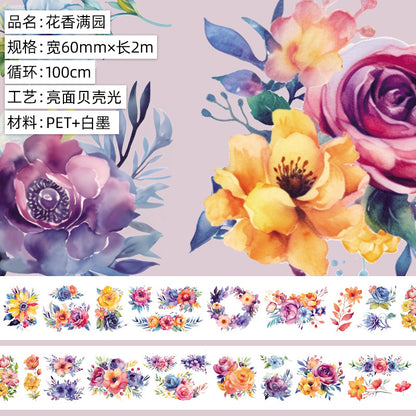 Original hand account tape shell light flower decoration handmade collage diy hand account material wholesale special material pet tape