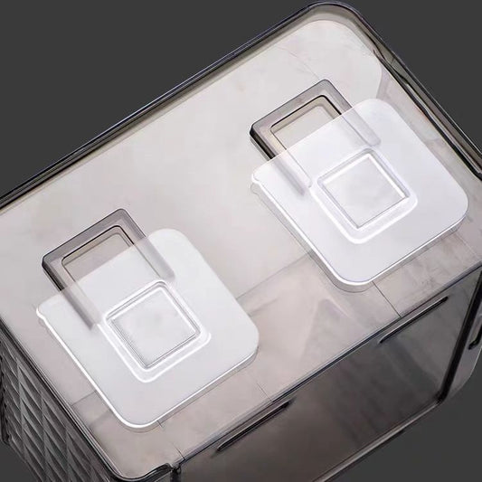 No-Drill Adhesive Storage Rack Patch Wholesale Accessories, Adhesive Hooks, Square Wall-Mounted Plastic Flat Buckle Clips