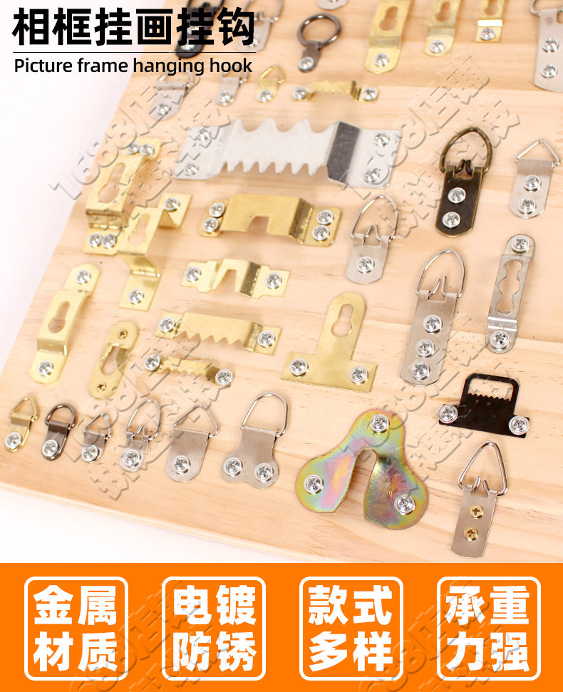 Photo Frame Hanging Buckle Hanging Ring Invisible Hook Metal Nail Hardware Hook Picture Frame Hanging Dark Hanging Buckle Oil Painting Hanging Painting Accessories