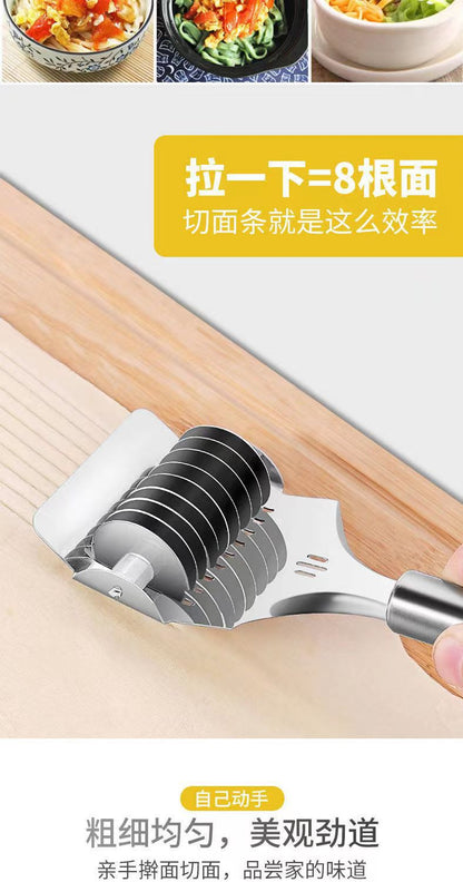 Rolling Noodles Knife Household Cutting Scallion Noodles New Roller Knife Noodles Cutting Knife Commercial Noodles Cutting Artifact