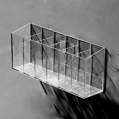 Desktop Wall Hanging Storage Box with Transparent Acrylic Cosmetics Bathroom Stationery Station Kitchen Storage Rack Bedside