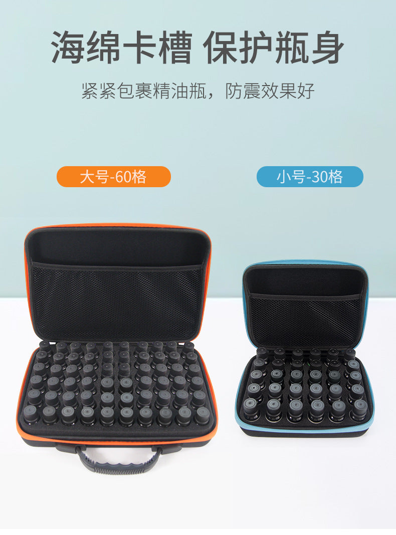 Wholesale 30/60 10ml portable EVA essential oil bag portable large capacity shockproof essential oil bottle storage bag