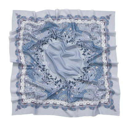 Cross-Border New Product Voile Print 110 Square Scarf Classic Lace Scarf Turban Malaysian Shawl