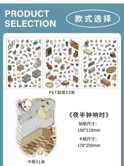 Infeel.Me Extra Large Scenery Stickers Today's Business Hours Open - Part Twelve DIY Journal Scene Stickers