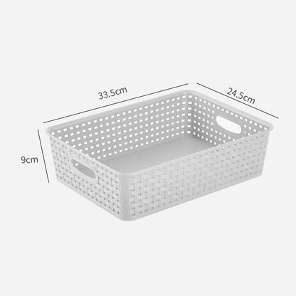 Storage Basket Simple Office Supplies Plastic Storage Basket Desktop Sundries Storage Frame Living Room Study Snack Organize Basket