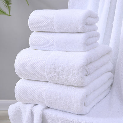 Hotel towel bath towel extra large absorbent pure cotton beauty salon hotel hot spring bed & breakfast white towel bath towel can add Logo