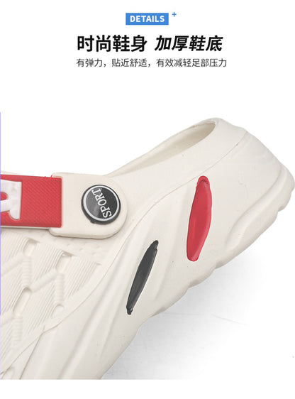 Hole Shoes Casual Thick-soled Non-slip Wear-resistant Beach Sandals Cross-border Large Size Dung-feeling Summer New Style Outer Wear Slippers
