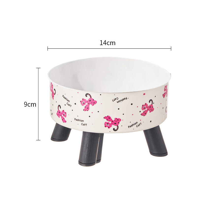 Pet Bowl Anti-overturning Cat Bowl Pet Stainless Steel Dog Bowl Cat Neck Protection High Foot Bowl Dog Food Utensils Cross-border New