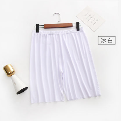 Ice Silk Pajamas Men's Summer Home Shorts Ultra-Thin Breathable Silk Home Pants Large Size Five-Point Pants Can Be Worn Outside