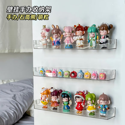 Blind Box Storage Wall Hanging Punch-free Display Stand Acrylic Bubble Mate Hand-made Box Lego Building Blocks Shelf