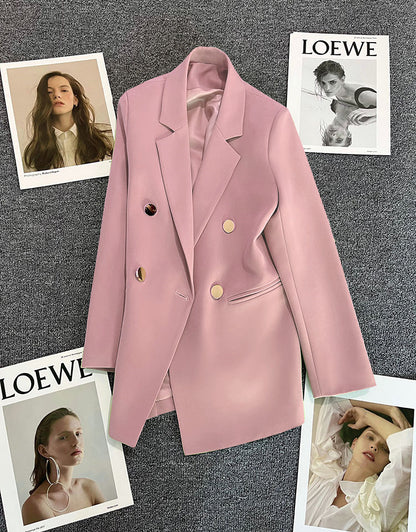 Orange Suit Jacket Women's 2025 Spring and Autumn New Korean High-end Temperament Popular Suit 22 Colors