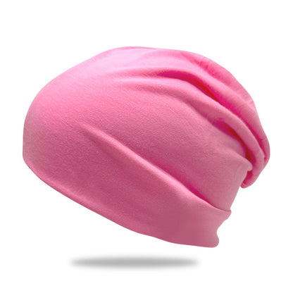 Cross-Border New Style Solid Color Slouchy Beanie, Popular Double-Layer Pullover Hat, Thin Postpartum Hat, Cold Weather Hat Wholesale