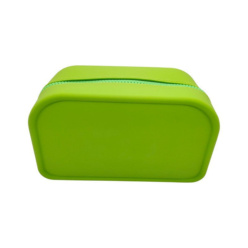 Factory Processing Travel Cosmetic Brush Bag Storage Wash Bag Logo Data Cable Travel Large Capacity Silicone Storage Bag