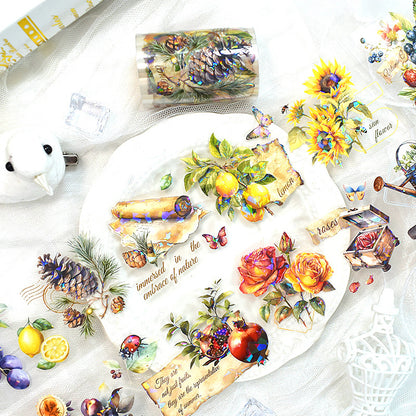Original hand account tape shell light flower decoration handmade collage diy hand account material wholesale special material pet tape