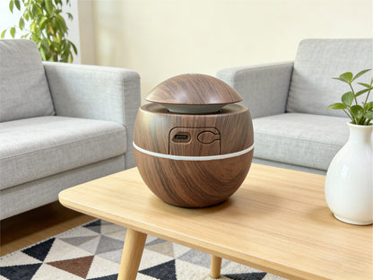 Foreign Trade Mushroom Head Humidifier USB Desktop Household Mini Wood Grain Aromatherapy Essential Oil Aromatherapy Machine Manufacturer Low Noise