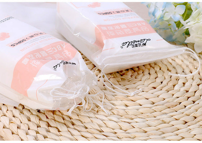 Wholesale Ramila cotton makeup cotton 50 pieces double-sided three-layer non-slag makeup remover cotton thickened 222 pieces