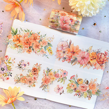 Original hand account tape shell light flower decoration handmade collage diy hand account material wholesale special material pet tape