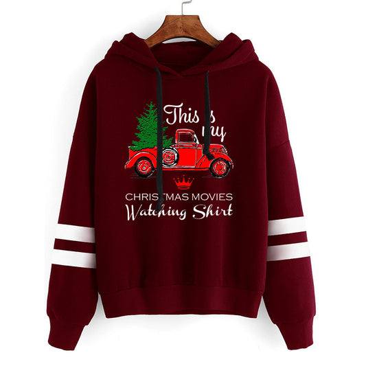 Foreign Trade Cross-border Christmas This Is My Christmas Truck Printed Parallel Bars Sweatshirt Women's Jacket