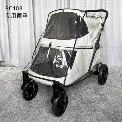 Outdoor Pet Cart Rain Cover Eva Transparent Cart Poncho Rainproof Warm Dog Cart Raincoat Windproof Cover Wholesale