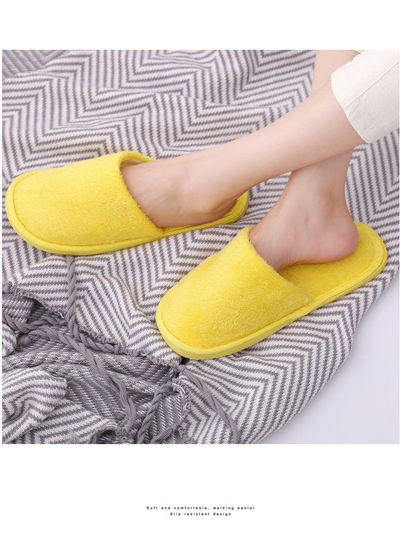 New plush indoor home autumn and winter wooden floor warm EVA moon cotton slippers Cixi men and women couples