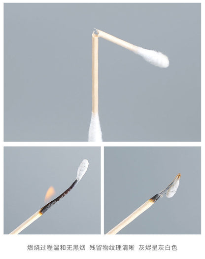 Cotton Swabs Double-Ended Boxed Bagged Disposable Cotton Swabs for Makeup Ear Removal Household Pointed Round Bamboo Swabs Cotton Balls