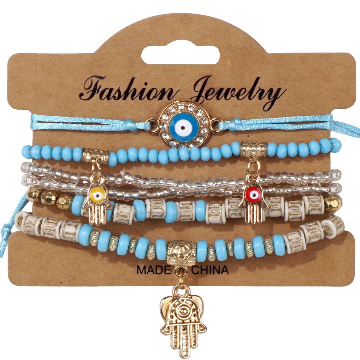 European and American Cross-Border Hot-Selling New Bohemian Bracelets Creative Tassel Multi-Layer Beaded Bracelets Fashion Jewelry