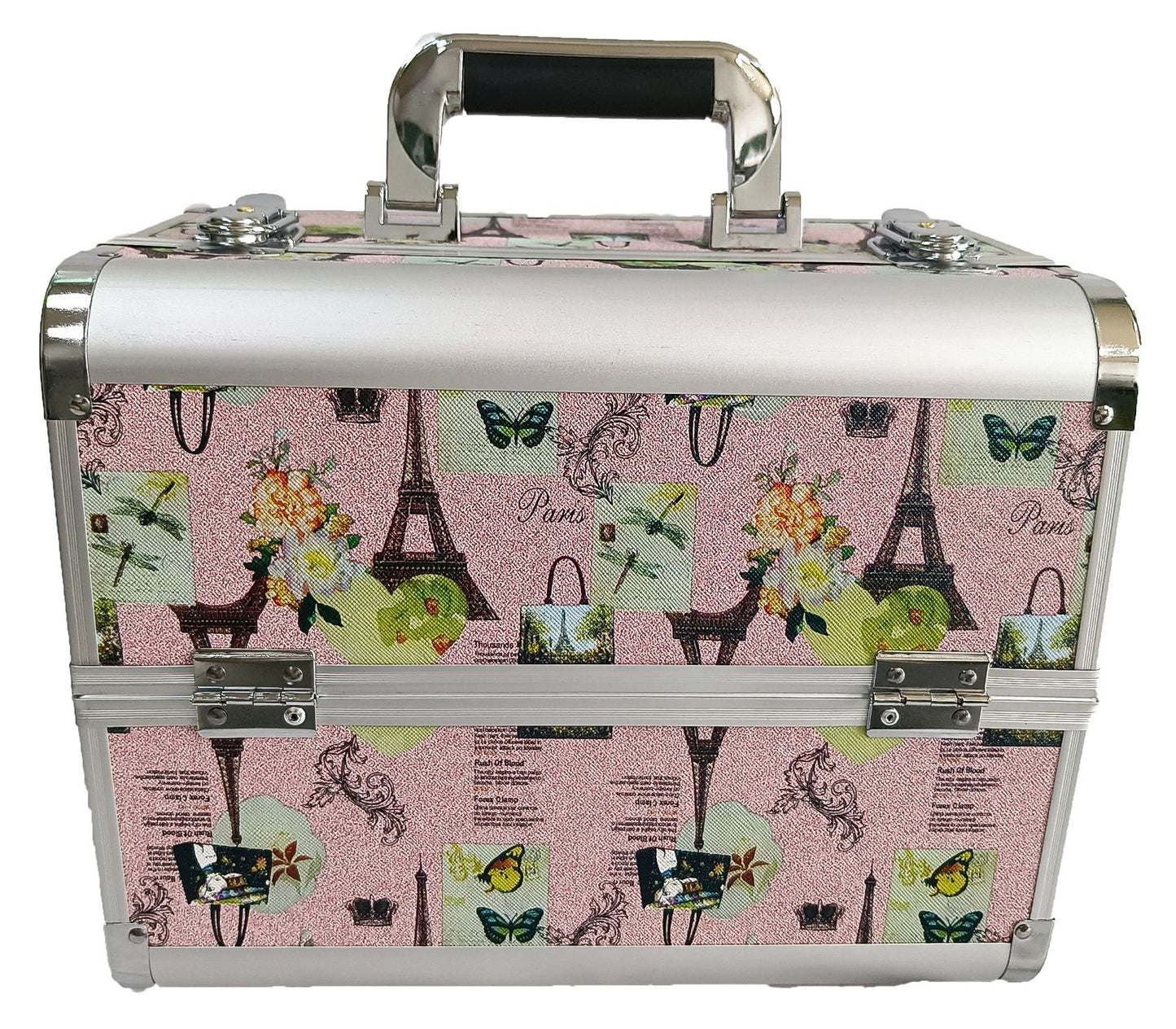 Manufacturer's Ready-Made Wholesale and Retail Professional Makeup Box, Beauty and Manicure Box, Double-Layer Large-Capacity Portable Makeup Box