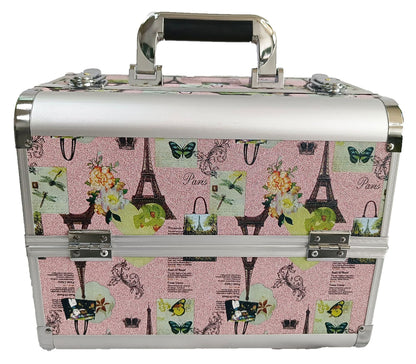 Manufacturer's Ready-Made Wholesale and Retail Professional Makeup Box, Beauty and Manicure Box, Double-Layer Large-Capacity Portable Makeup Box