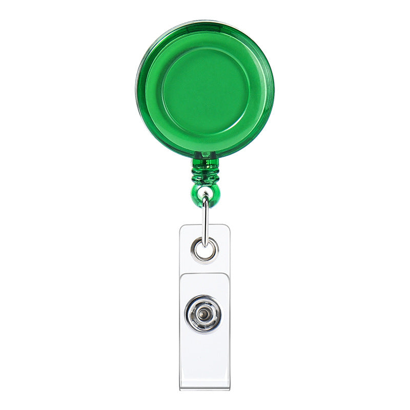 Transparent Easy Pull Buckle Doctor Nurse Breast Card Certificate Card Case Anti-loss Clip Buckle Meal Card Work Card Transparent Color Retractable Buckle