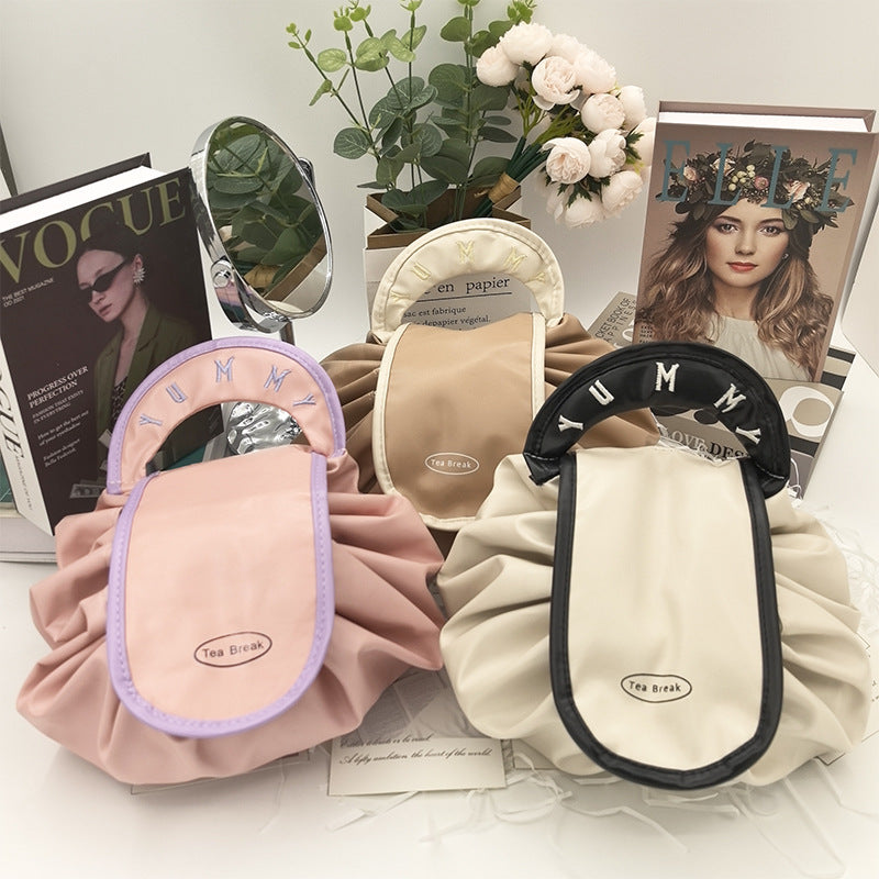 Lazy Person's Makeup Bag, Travel Large-Capacity Portable Storage Bag, Drawstring Pouch, Makeup Storage