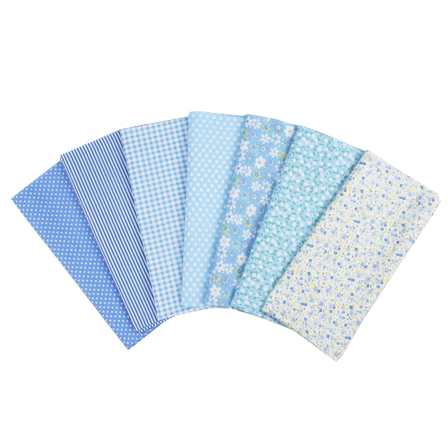 7 Color Patchwork Cloth Group Plain Flower Cloth Broken Plaid Dot DIY Cotton Small Fresh Plant Printing Cloth