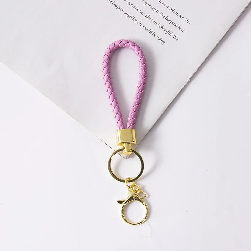 Wholesale Braided Leather Rope Keychain Car Keychain Key Ring Pendant Doll Accessories Event Small Gifts Wholesale
