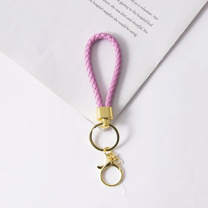 Wholesale Braided Leather Rope Keychain Car Keychain Key Ring Pendant Doll Accessories Event Small Gifts Wholesale