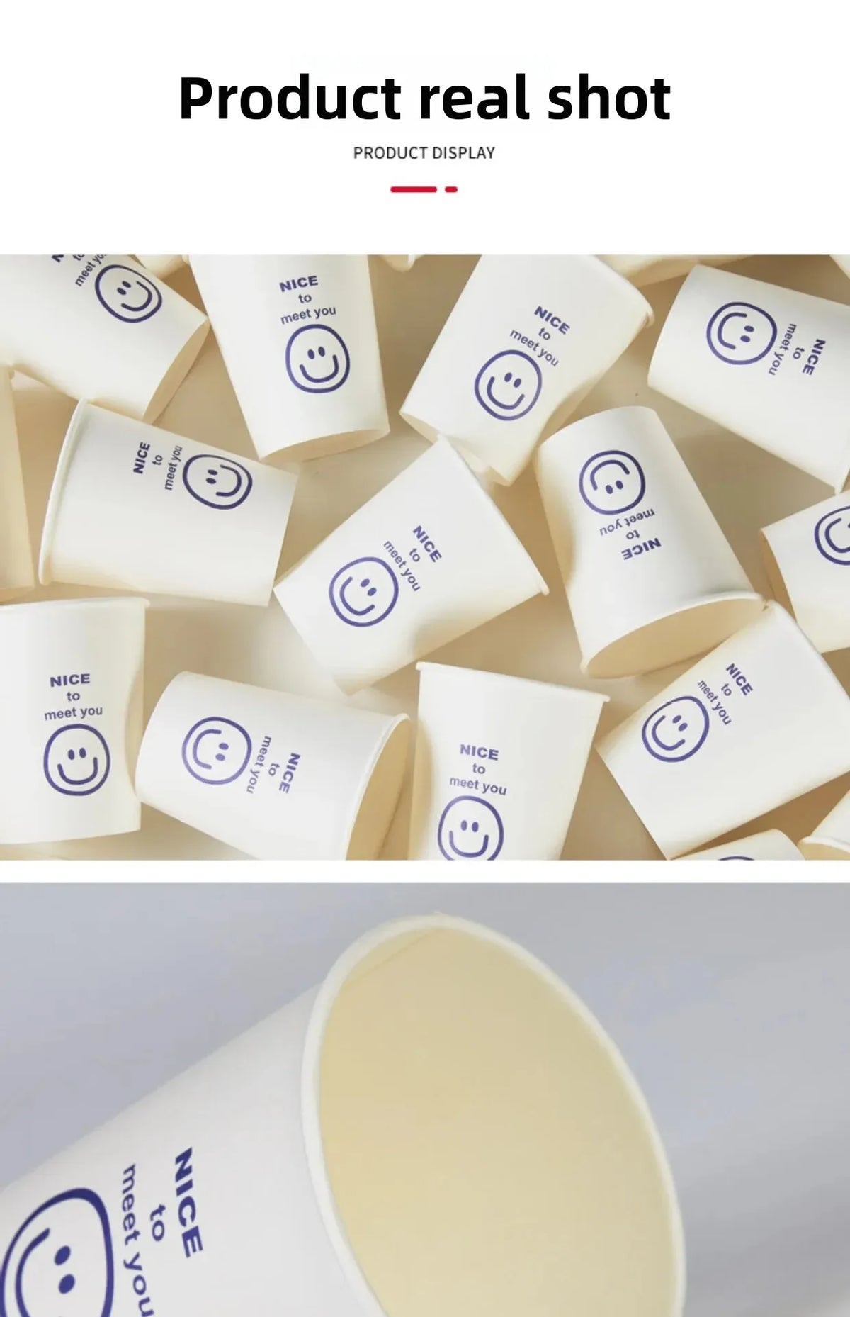 Disposable Paper Cups with Cute Cartoon Patterns for Commercial, Office, and Home Use, Food-Grade, 250ml, Thickened