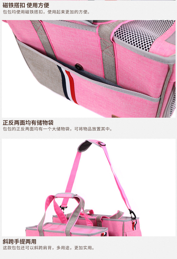 Cat Bag, Pet Bag, Large-Capacity Cat Bag, Dog Outing Shoulder Cross-Body Backpack, a Must-Have for Pet Travel