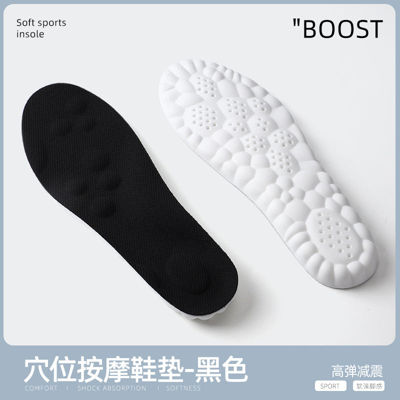 Super Soft Insoles That Feel Like Stepping on Shit, so You Won’T Get Tired after Standing for a Long Time, Thickeneded Massage for Men and Women, 4D Cloud Arch Support, Sports Shock Absorption and Sweat Absorption