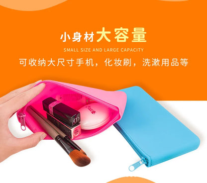 Silicone Travel Data Cable Clutch Bag for Storing Mobile Phones, Earphones, Makeup Brushes, and Cosmetics, Ins-Style Foreign Trade
