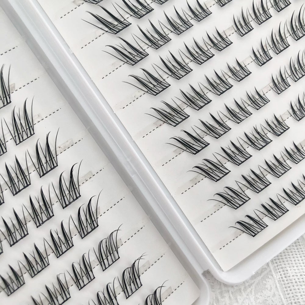 Yingmeijia Eyelashes Glue-Free Jade-Faced Little Fox False Eyelashes Ancient Style Natural Thick Oblique Segmented False Eyelashes Pure Desire