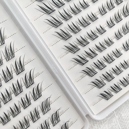 Yingmeijia Eyelashes Glue-Free Jade-Faced Little Fox False Eyelashes Ancient Style Natural Thick Oblique Segmented False Eyelashes Pure Desire