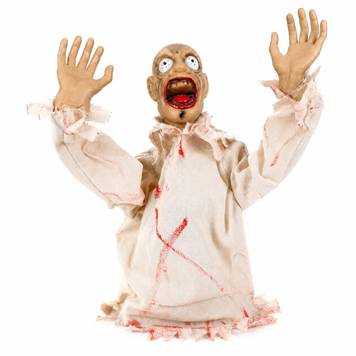 New Halloween sound-controlled half-body zombie decoration prop toy ornament cross-border horror prop gift light