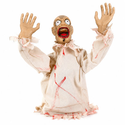 New Halloween sound-controlled half-body zombie decoration prop toy ornament cross-border horror prop gift light