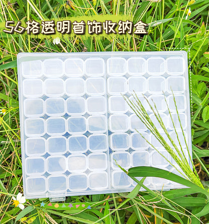 Jewelry Box Jewelry Storage Box Anti-oxidation Box Earrings Card Transparent Multi-compartment Portable Multifunctional Storage Box